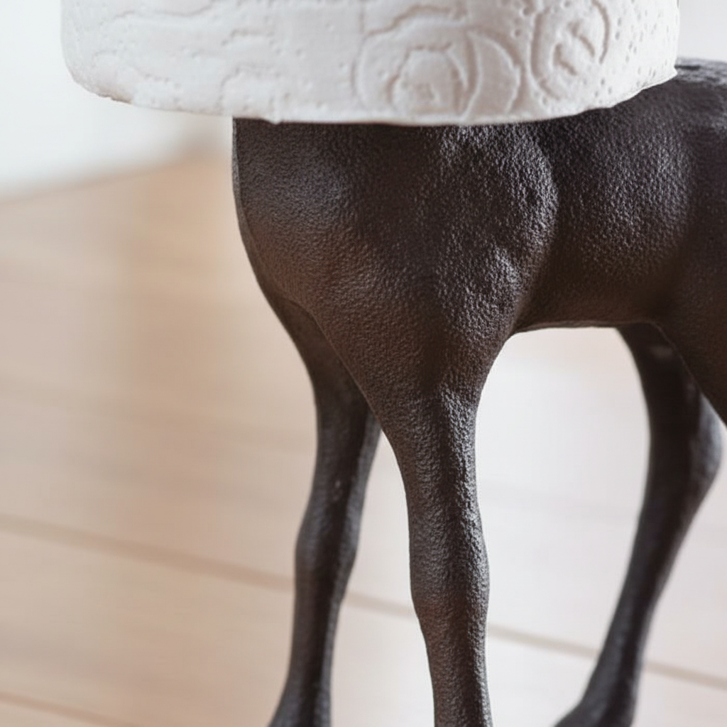 Cast Iron Giraffe Toilet Roll Stand