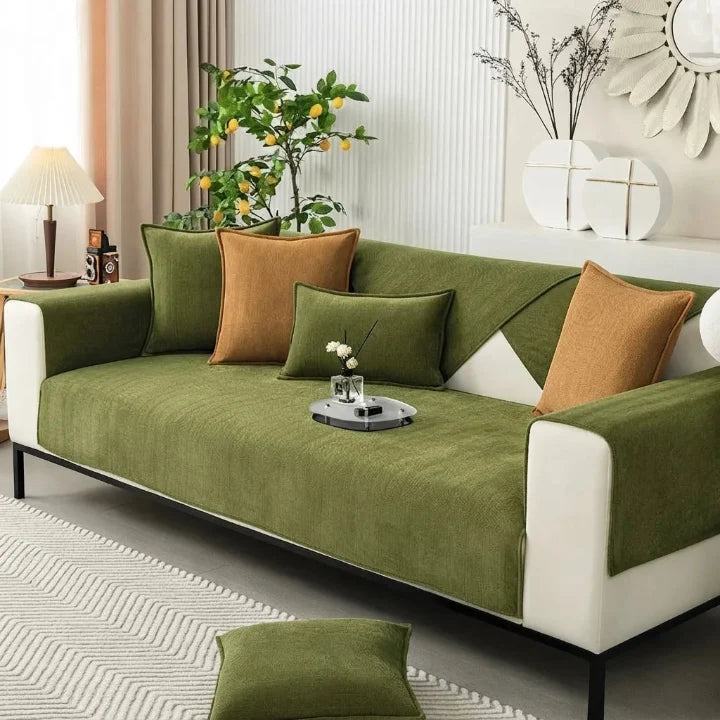 Chenille Herringbone Sofa Cover