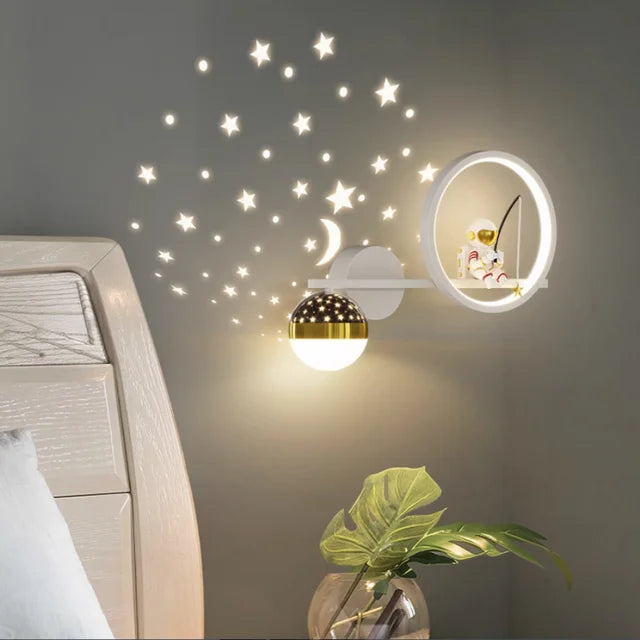 Children's LED Wall Light – White, Left