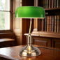 Classic Glass Banker Table Lamp
