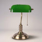 Classic Glass Banker Table Lamp