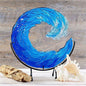 Clear Glass Ocean Wave Sculpture