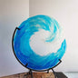 Clear Glass Ocean Wave Sculpture