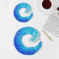 Clear Glass Ocean Wave Sculpture