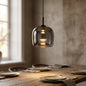 Compact Tinted Glass Pendant Light