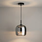 Compact Tinted Glass Pendant Light