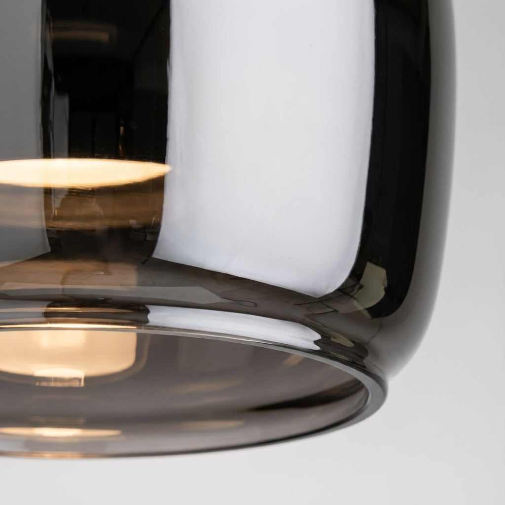 Compact Tinted Glass Pendant Light