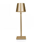 Cordless Aluminium Table Lamp, 28-Hour Battery in Gold