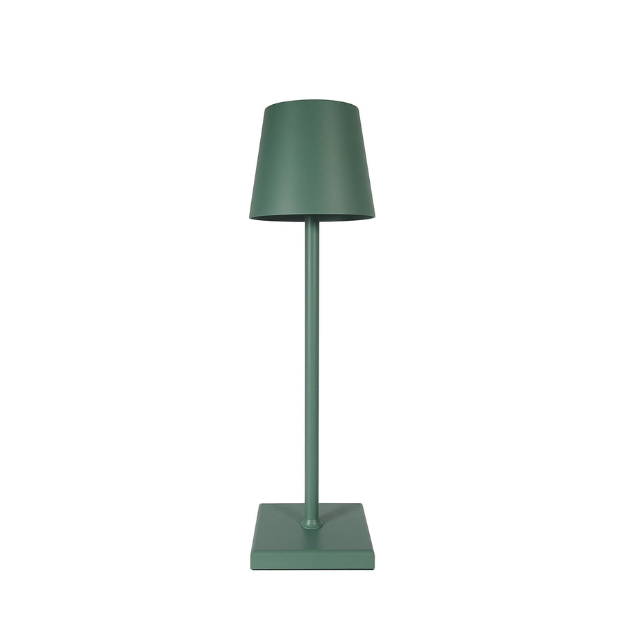 Cordless Aluminium Table Lamp, 28-Hour Battery in Green