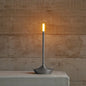 Cordless Dimmable Mushroom Table Lamp in Silver
