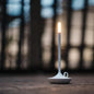 Cordless Dimmable Mushroom Table Lamp in White