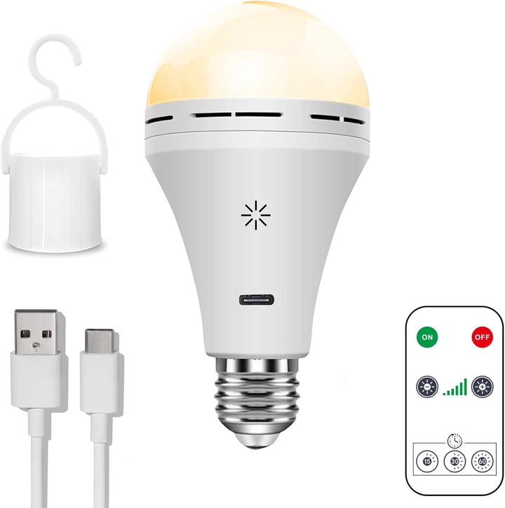 Cordless LED Lamp with Remote Control in white