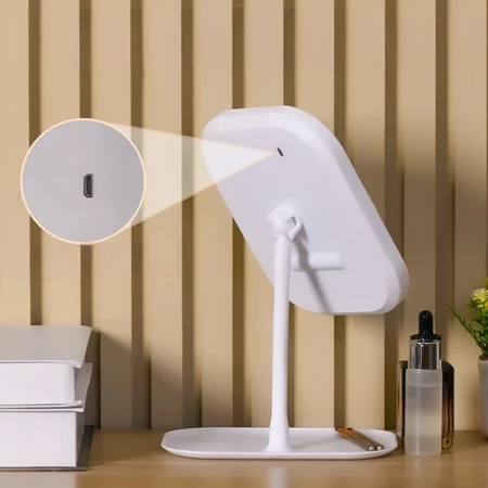 Cordless LED Vanity Mirror with Touch Dimmer