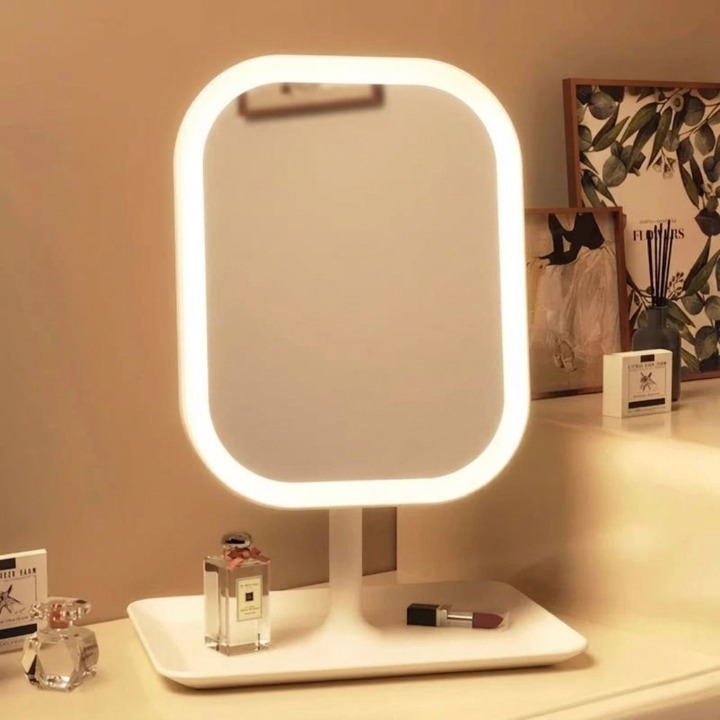 Cordless LED Vanity Mirror with Touch Dimmer