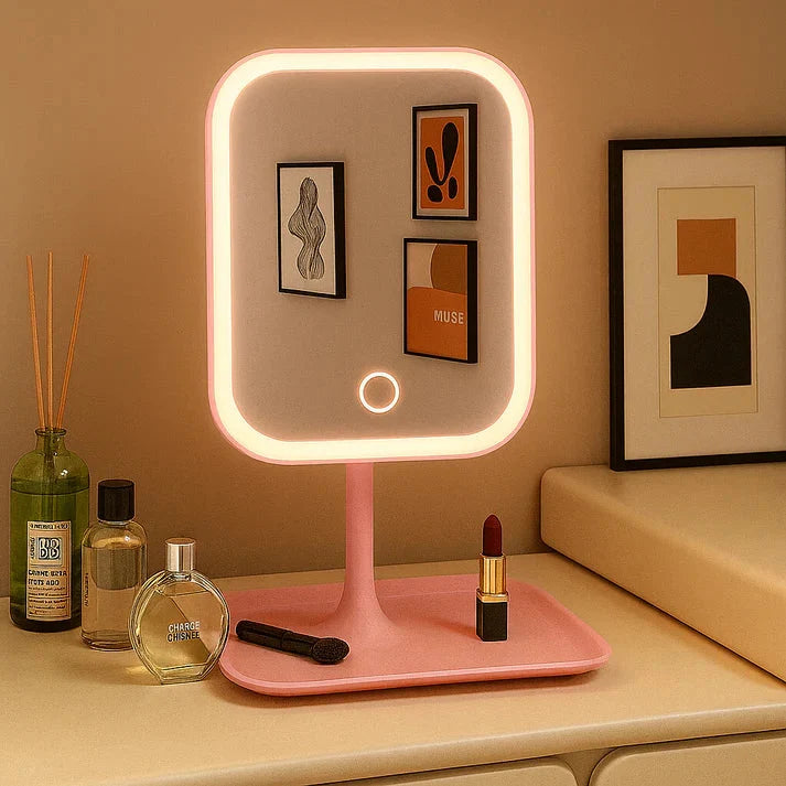 Cordless LED Vanity Mirror with Touch Dimmer