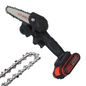 Cordless Mini Chainsaw with Two Batteries in Black