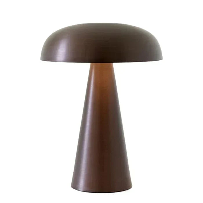 Cordless Mushroom Table Lamp in Bronze