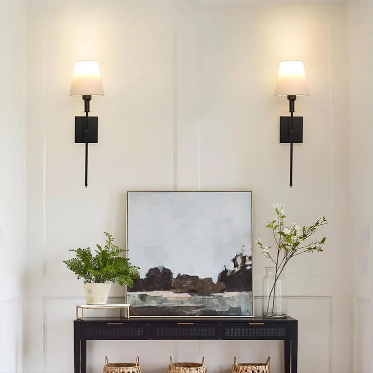 Cordless Fabric Shade Wall Light – product photo