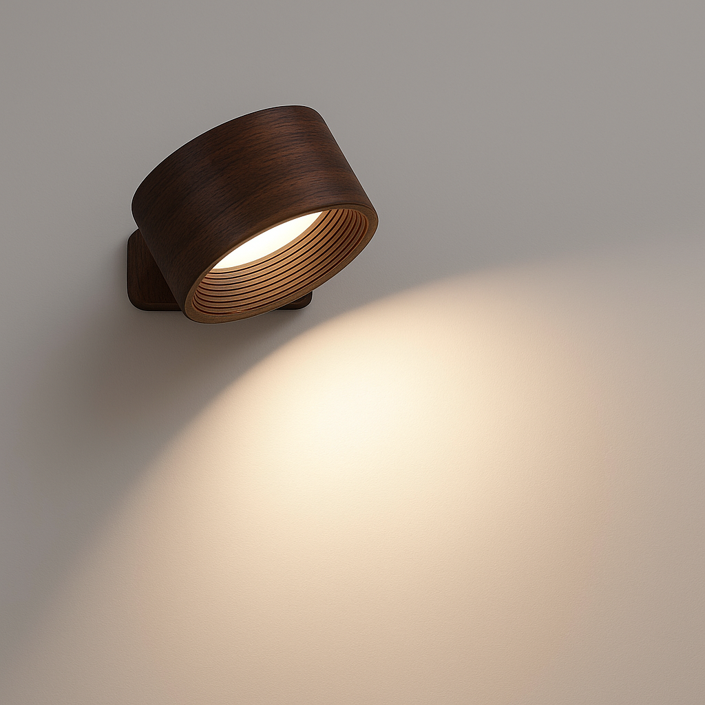 Cordless rechargeable LED wall light