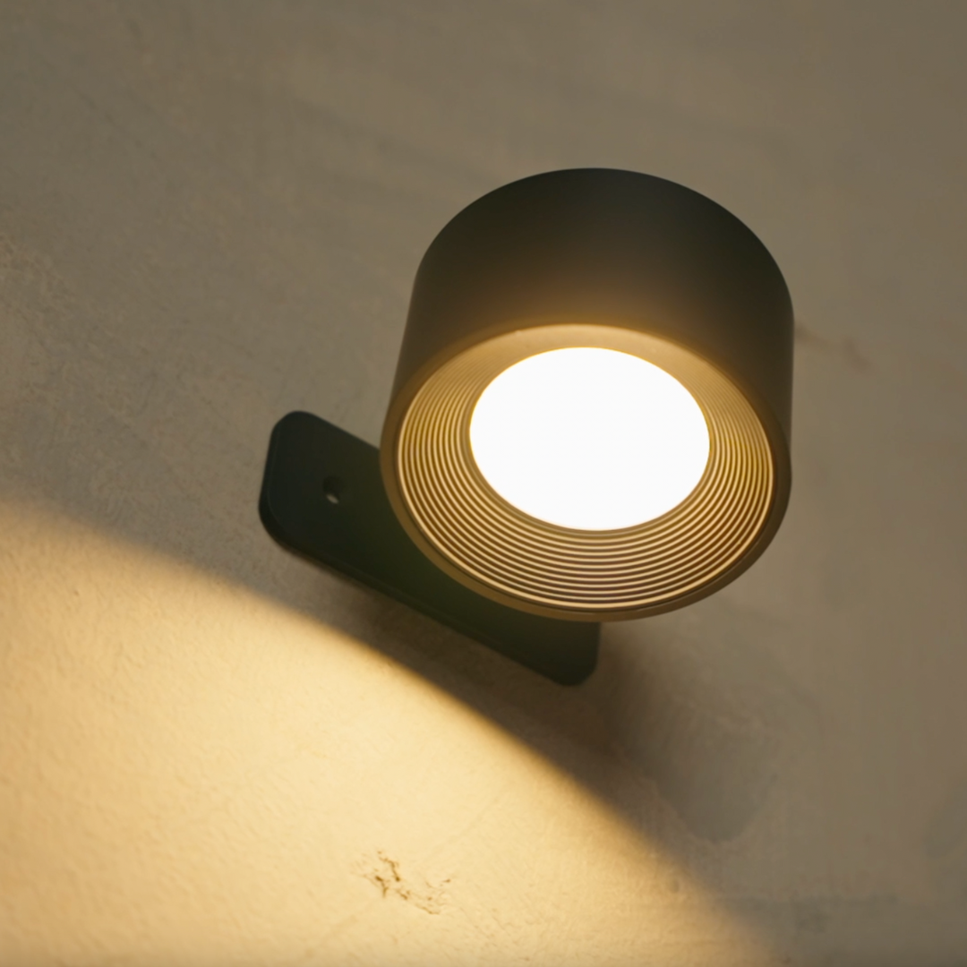 Cordless rechargeable LED wall light