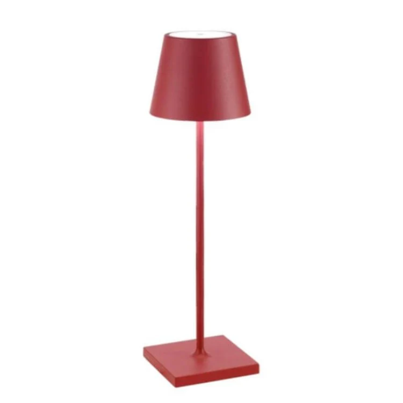 Cordless Touch LED Table Lamp in Red