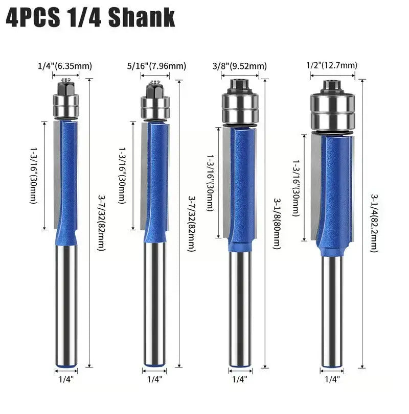 Deburring and Polishing Bit Set, 4 pieces