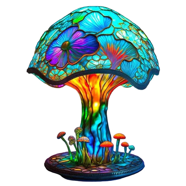 Decorative stained glass table lamp