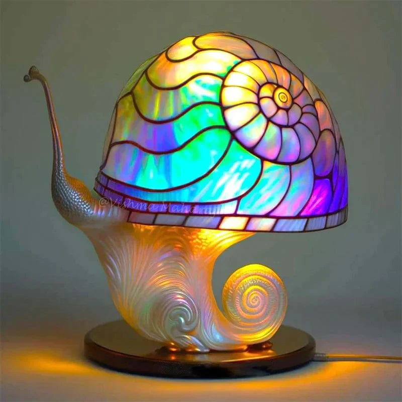 Decorative stained glass table lamp