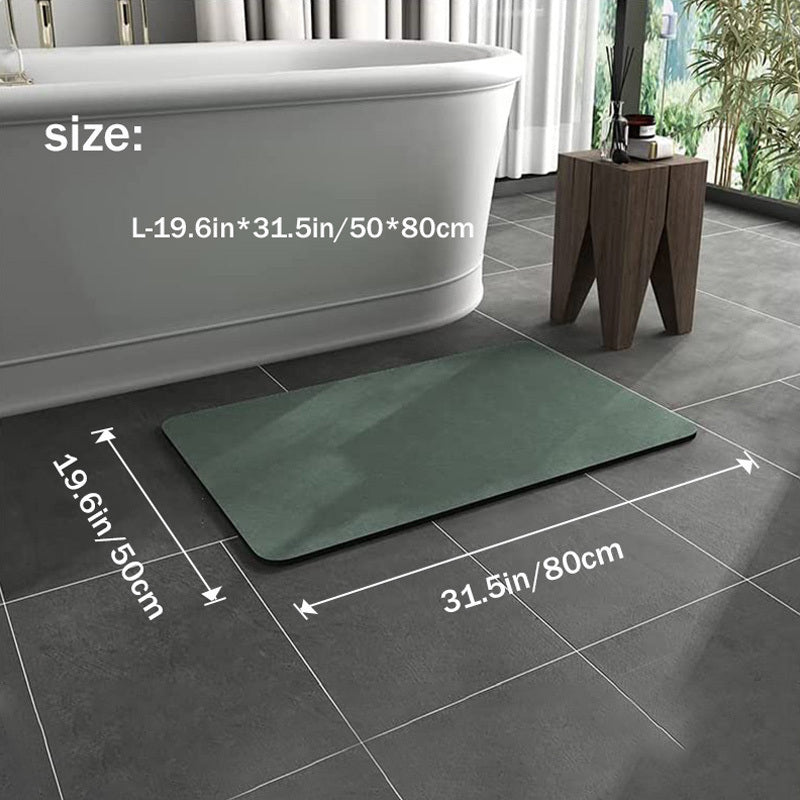 Diatomite Stone Bath Mat in grey