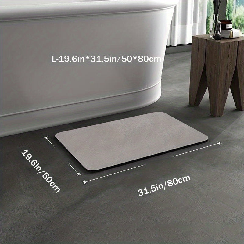 Diatomite Stone Bath Mat in grey