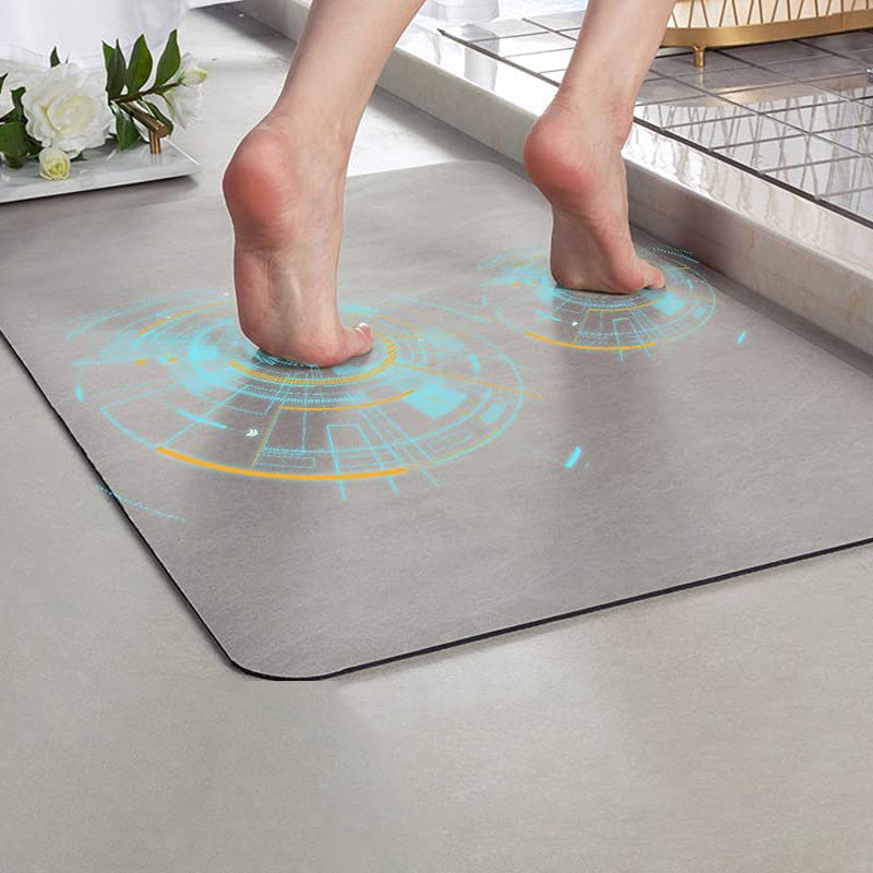 Diatomite Stone Bath Mat in grey