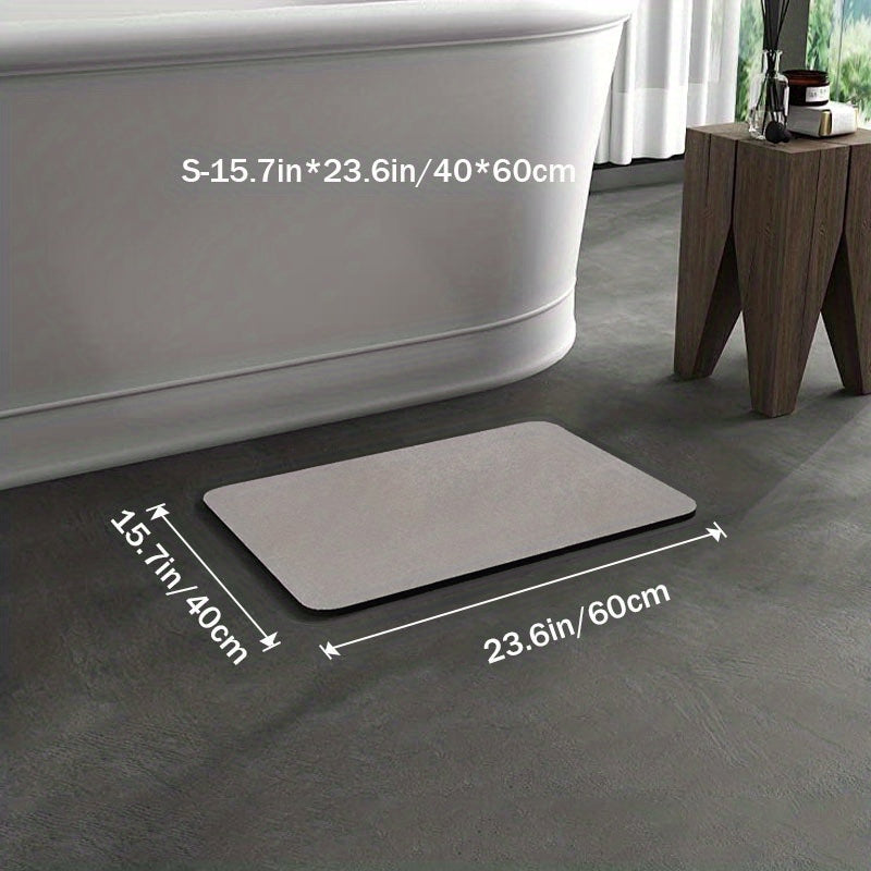Diatomite Stone Bath Mat in grey
