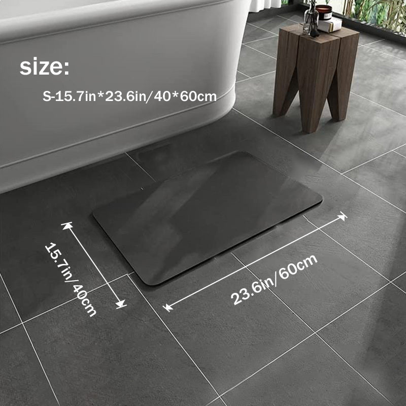 Diatomite Stone Bath Mat in grey