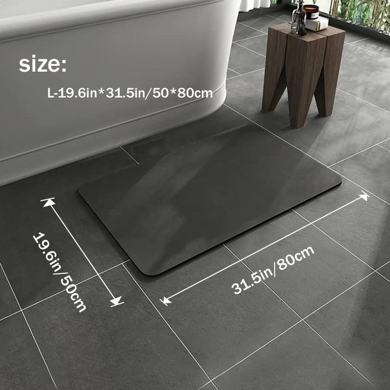 Diatomite Stone Bath Mat in grey