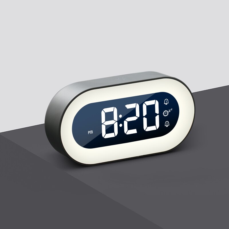 Digital Alarm Clock with Night Light and Sounds
