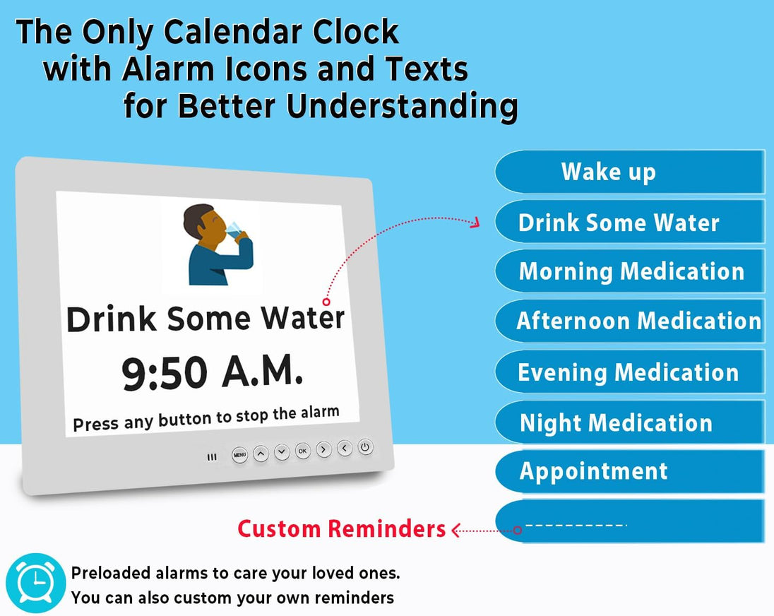 Digital Day Clock with Reminders