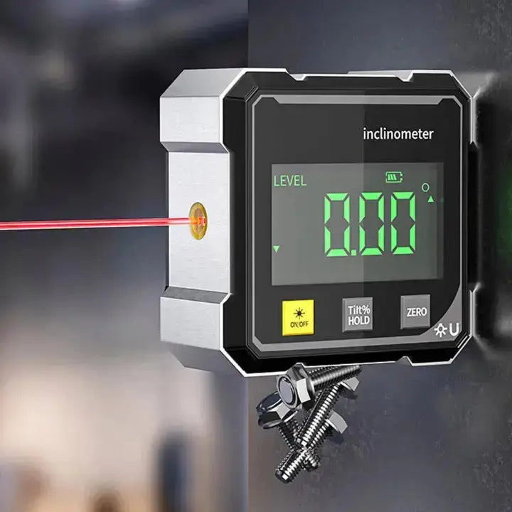 Rechargeable Digital Inclinometer with Laser Line
