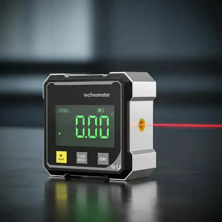Rechargeable Digital Inclinometer with Laser Line