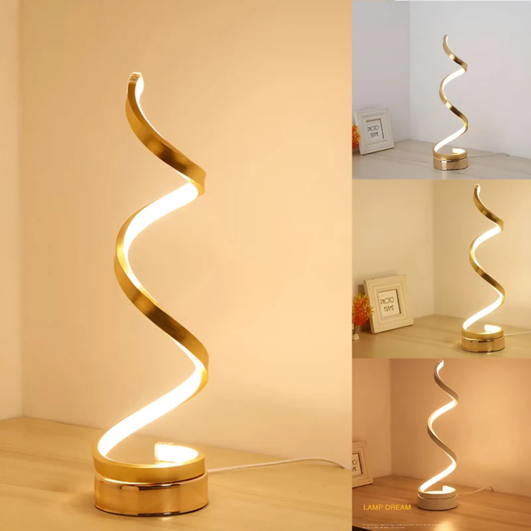 Dimmable Curved Acrylic Table Lamp