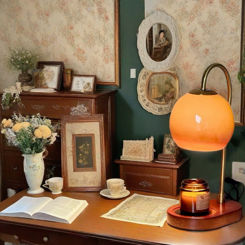 Dimmable Candle Warmer Lamp in Orange