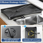 Dish Drying Rack with Drainboard and Cutlery Holder