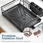 Dish Drying Rack with Drainboard and Cutlery Holder