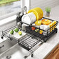 Dish Drying Rack with Drainboard and Cutlery Holder