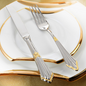 Engraved Gold Stainless Steel Cutlery Set