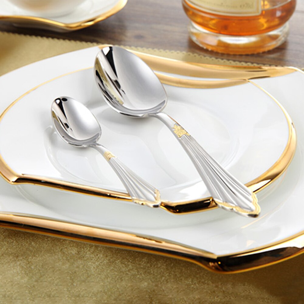 Engraved Gold Stainless Steel Cutlery Set