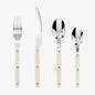 Engraved Stainless Steel Cutlery Set in white