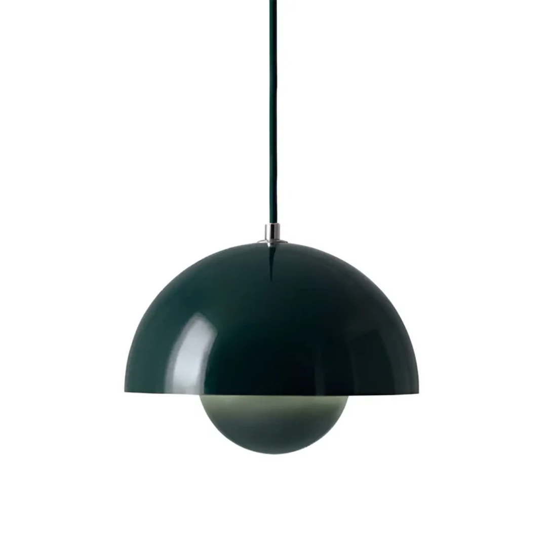 Flower Bud Pendant Light in Green