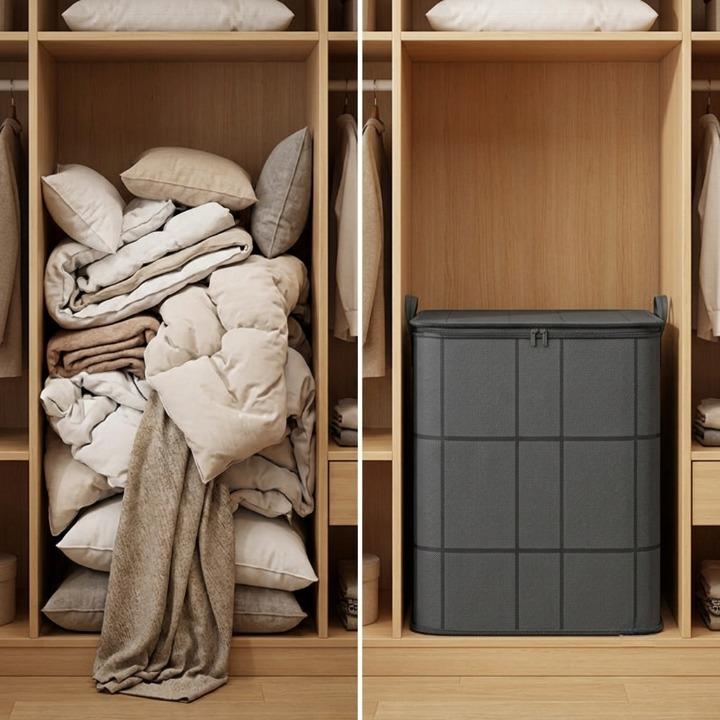 Foldable Bedding Storage Bag with Double Zip