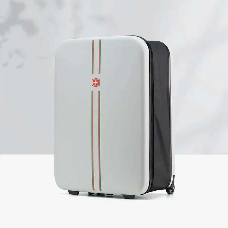 Foldable Hard Shell Suitcase in White