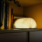 Foldable Book Lamp in Natural Wood